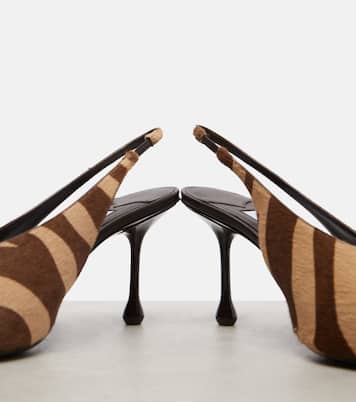 Isa 80 calf hair slingback pumps | Jimmy Choo