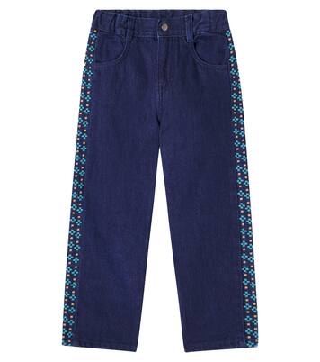 Tate embroidered wide-leg jeans | Bebe Organic