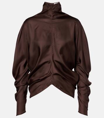 Miles draped silk blouse | The Row