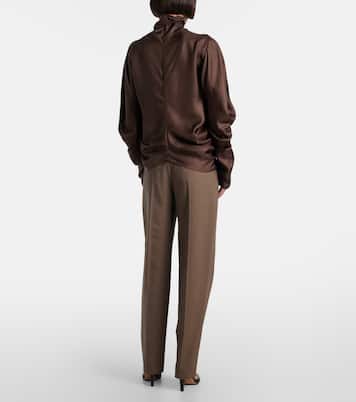 Miles draped silk blouse | The Row