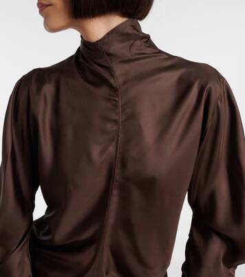 Miles draped silk blouse | The Row