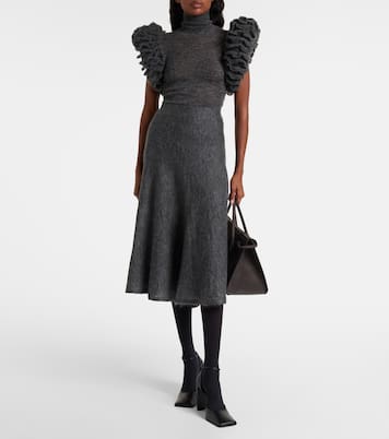 Mohair and wool-blend midi skirt | Alaïa
