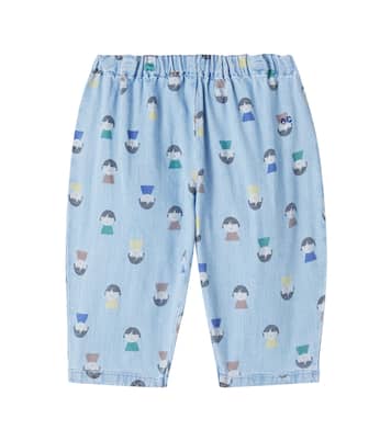 Baby printed cotton-blend straight pants | Bobo Choses
