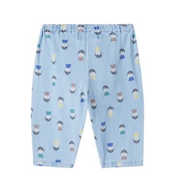 Baby printed cotton-blend straight pants | Bobo Choses