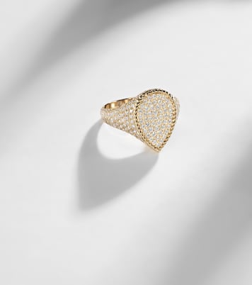 Pinky Ring aus 18kt Gelbgold mit Diamanten | Yvonne Léon