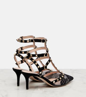 Rockstud 레이스 스웨이드 펌프스 | Valentino Garavani