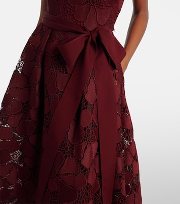 Silk-blend guipure lace cocktail dress | Elie Saab