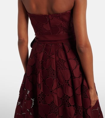 Silk-blend guipure lace cocktail dress | Elie Saab