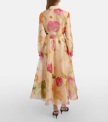 Belted floral silk shirt dress | Carolina Herrera