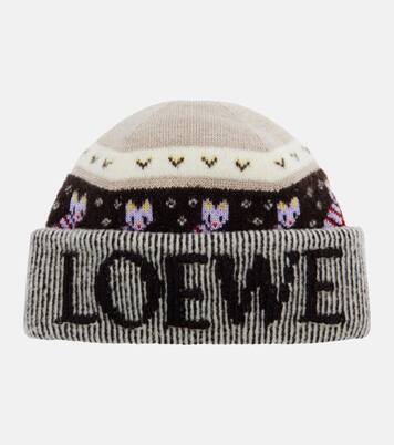 Logo wool-blend beanie | Loewe