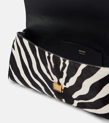 Audrey zebra-print calf hair clutch | Khaite
