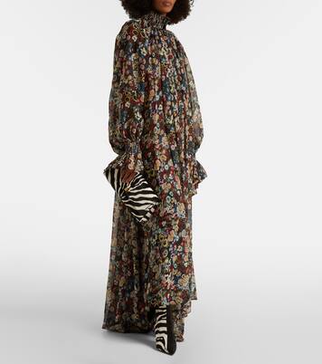 Audrey zebra-print calf hair clutch | Khaite