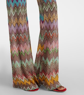 بنطلون فلير من اللاميه بنقشة زك زاك | Missoni