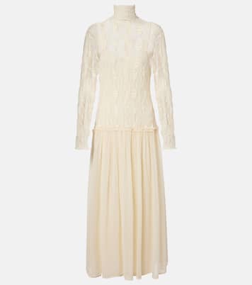 Sybil lace and chiffon maxi dress | Ulla Johnson