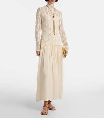 Sybil lace and chiffon maxi dress | Ulla Johnson