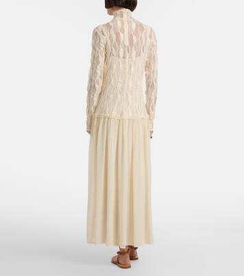 Sybil lace and chiffon maxi dress | Ulla Johnson