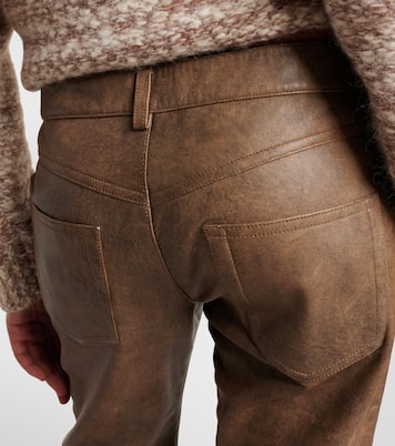 Pantalones rectos Vanel de piel | Isabel Marant