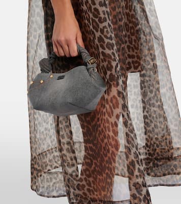 Bou Mini denim top-handle bag | Ganni