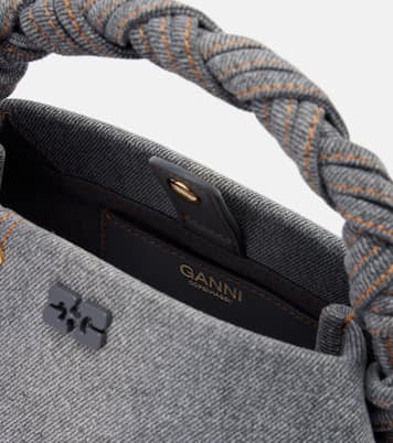 Bou Mini denim top-handle bag | Ganni