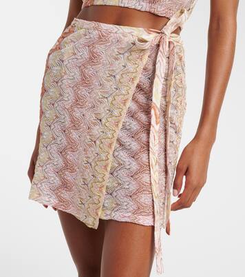 Wickelrock aus Häkelstrick | Missoni