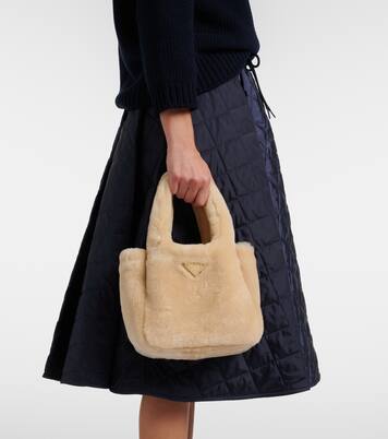 Tote Bag Mini aus Shearling | Prada