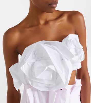 Bandeau-Top Rosette aus Baumwollpopeline | Simone Rocha