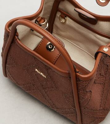 Marin Small leather-trimmed top-handle bag | Max Mara