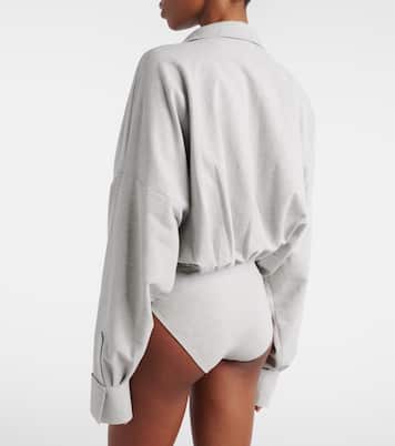 Cotton-blend jersey bodysuit | Norma Kamali