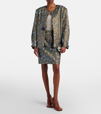 Floral sequined pencil skirt | Jacques Wei