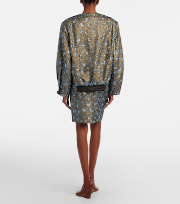 Floral sequined pencil skirt | Jacques Wei