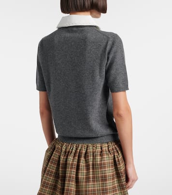 Logo cashmere polo shirt | Miu Miu
