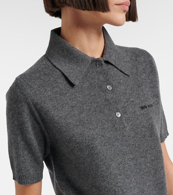 Logo cashmere polo shirt | Miu Miu