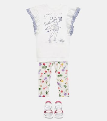 x Disney – Robe sweat-shirt imprimé en coton mélangé | Monnalisa