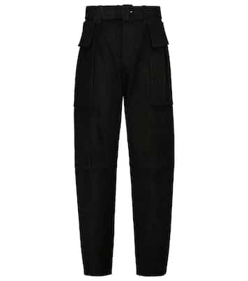 High-Rise-Hose Butch aus Veloursleder | Stouls
