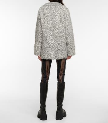 Jersey and mesh stirrup leggings | Ganni