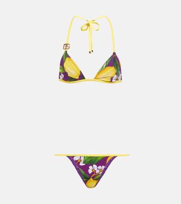Printed triangle bikini | Dolce&Gabbana