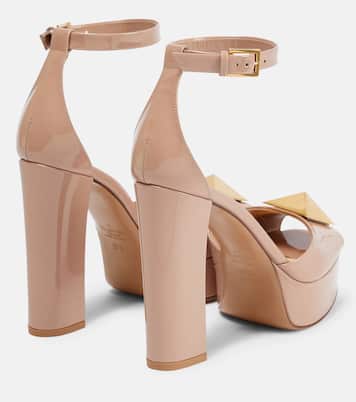 One Stud patent leather platform sandals | Valentino Garavani