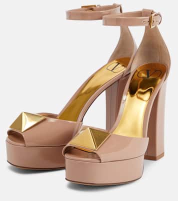 One Stud patent leather platform sandals | Valentino Garavani