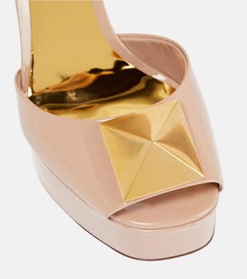 One Stud patent leather platform sandals | Valentino Garavani