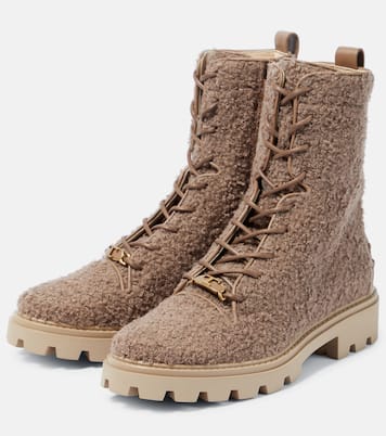 Faux shearling ankle boots | Tod's