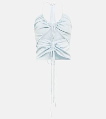Crop top de punto fino con abertura | Christopher Esber