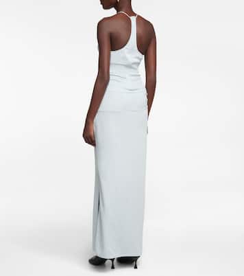 Crop top de punto fino con abertura | Christopher Esber