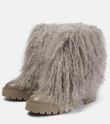 Botines de piel con borrego | Aquazzura