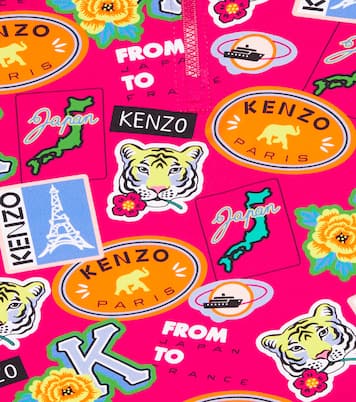Logo printed half-zip swimsuit | Kenzo Kids