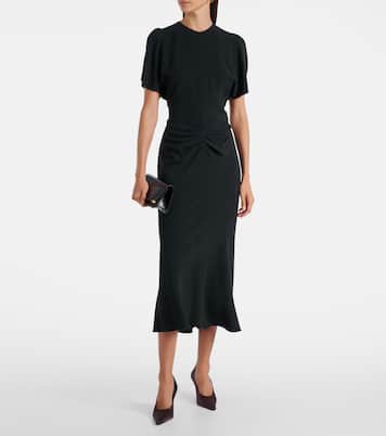 Robe midi en crêpe | Victoria Beckham