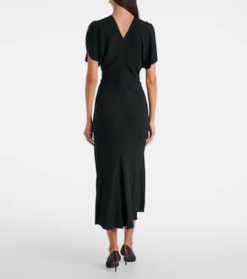 Robe midi en crêpe | Victoria Beckham
