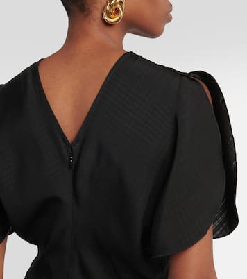 Robe midi en crêpe | Victoria Beckham