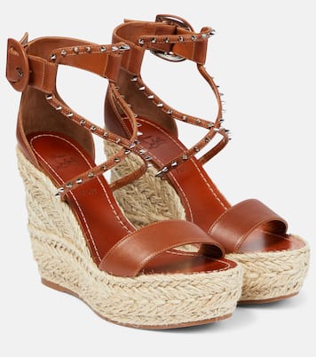 Alpargatas con cuña Chocazeppa de piel | Christian Louboutin
