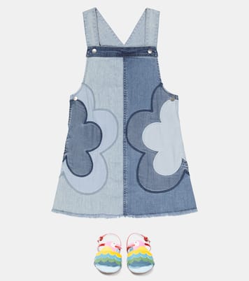 Floral patchwork denim dress | Stella McCartney Kids