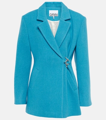 Wool-blend blazer | Ganni